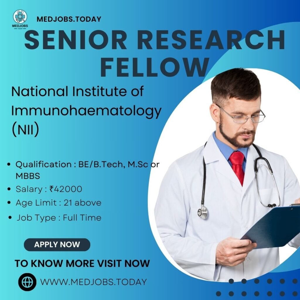 NII Senior Research Fellow Jobs 2024.