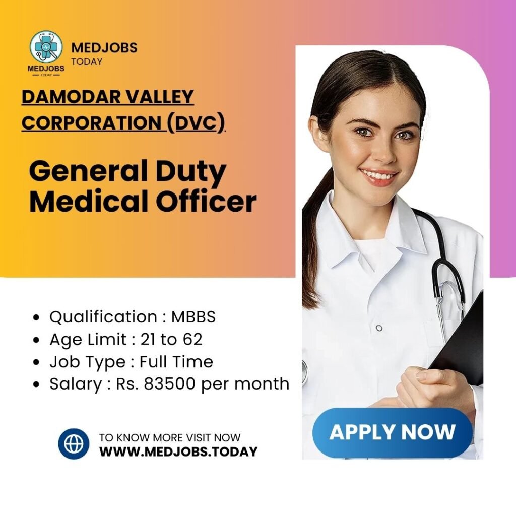 DVC GDMO Jobs 2024 – Damodar Valley Corporation