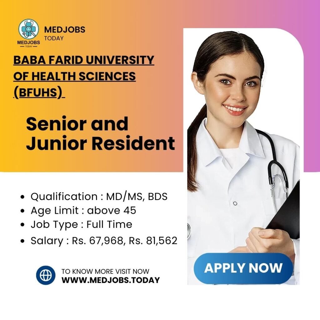 Apply for BFUHS Resident Jobs 2024 | 212 Vacancies Available